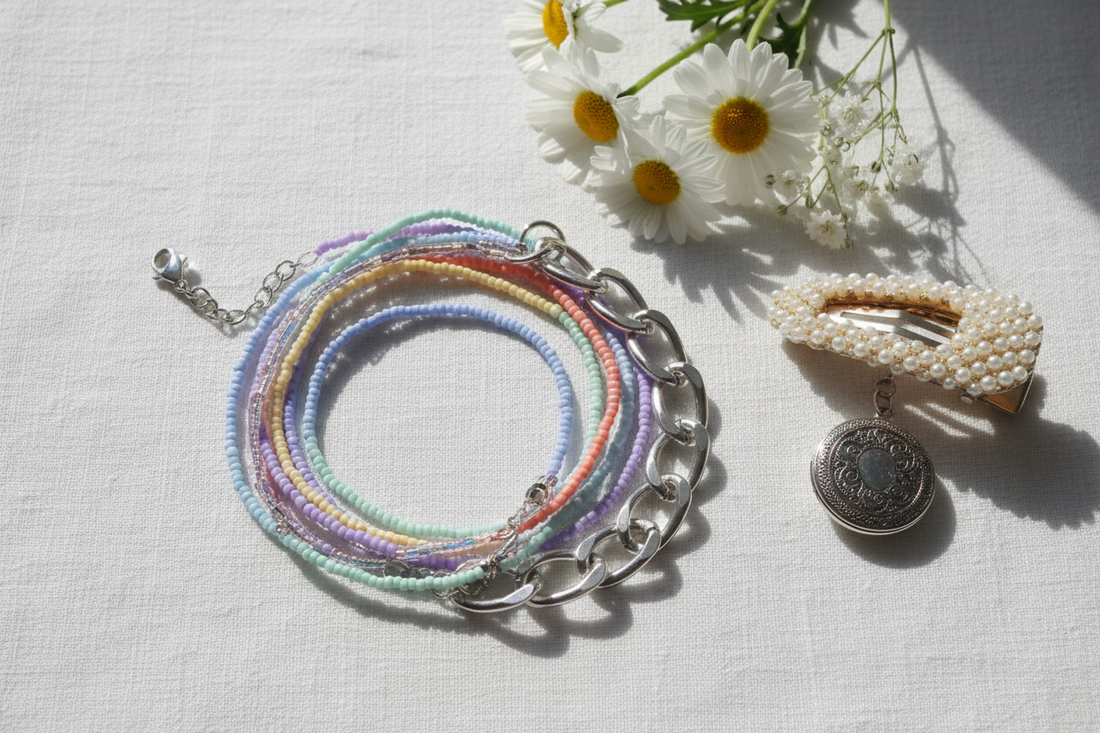 Cottagecore Meets Grunge: How to Stack Your Micro-Bead Bracelets with Your Chunky Chains