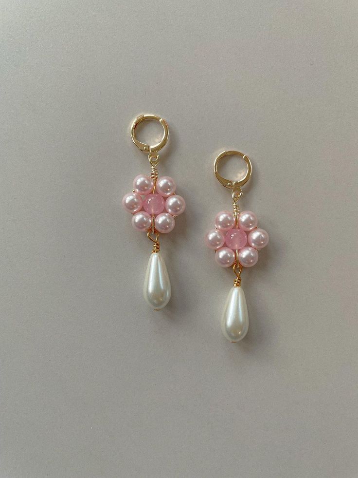 Rose Petal Dangle Earrings