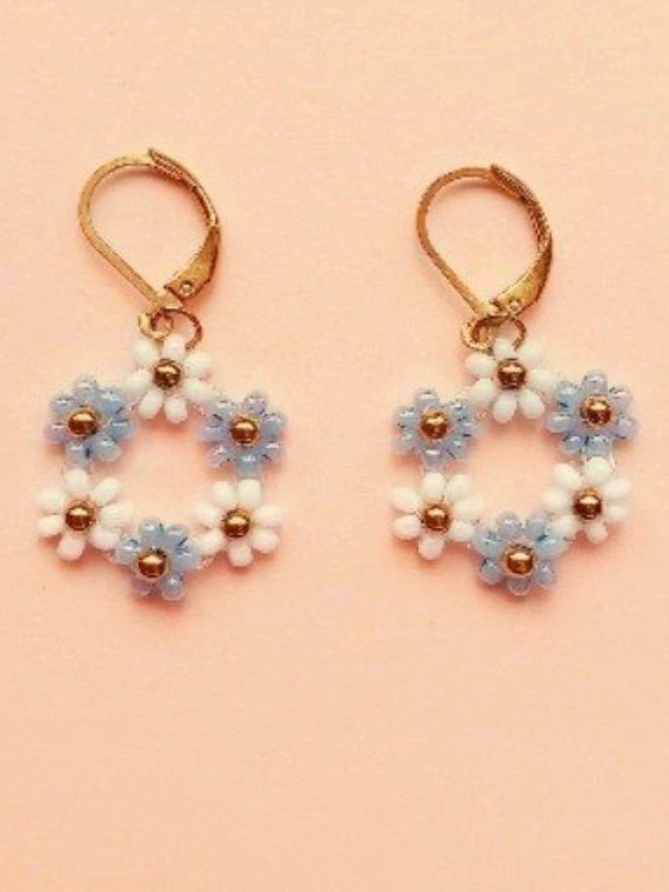 Bubblegum Bloom Pearl Drop Earrings