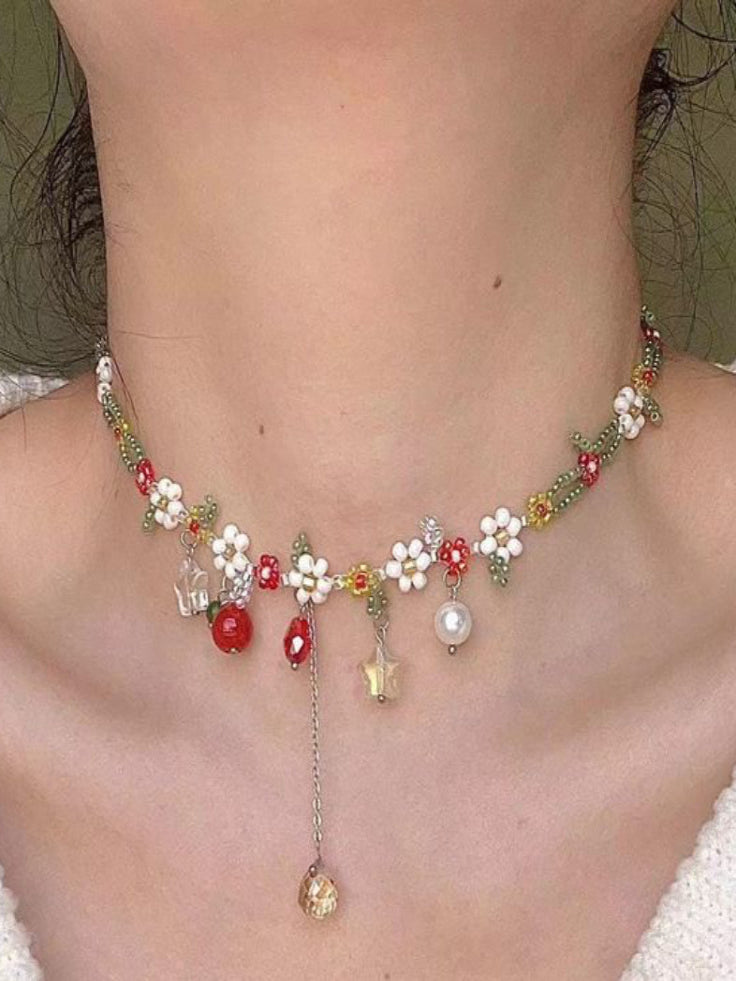 Cottage Cherry Dangle Choker