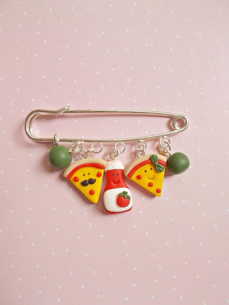 Slice of Heaven Safety Brooch